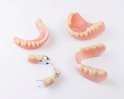 Several types of dentures in Fort Worth