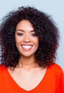 Woman with beautiful teeth smiling