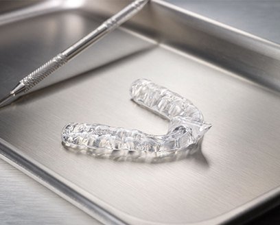 Clear mouthguard for bruxism teeth grinding and clenching