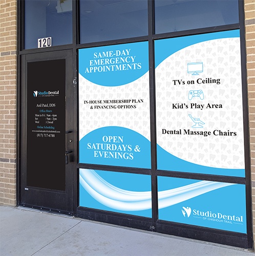 Front entrance of Studio Dental of Chisholm Trail in Fort Worth