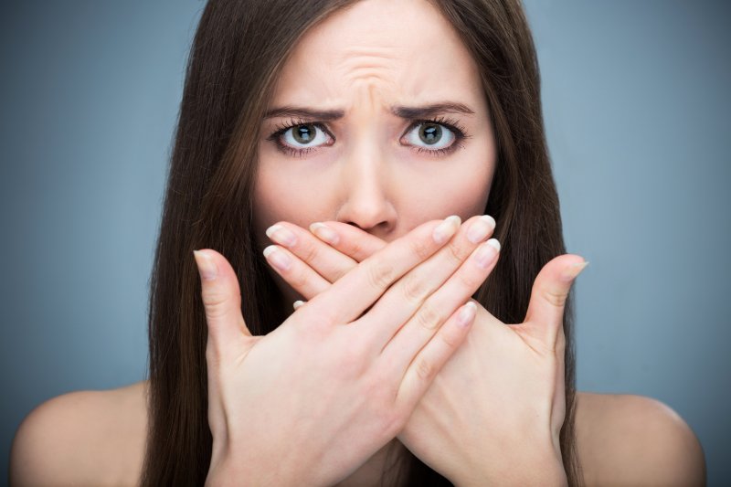 Woman missing teeth