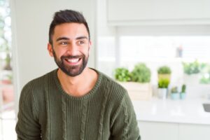 Man with an aesthetic smile